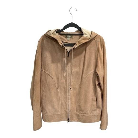 The Territory Ahead Suede Leather Full Zip Hood Jacket Women’s Size M - Picture 7 of 12